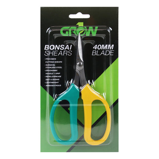 Grow1®, Bonsai Shears, Pruning Scissors, Curved Stainless Steel Blades (40mm)