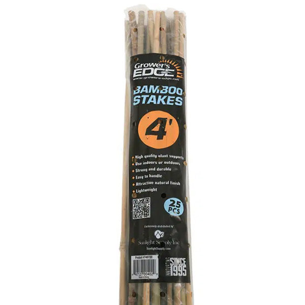 Grower's Edge® Natural Bamboo Stakes - 4 ft. (25 stakes)