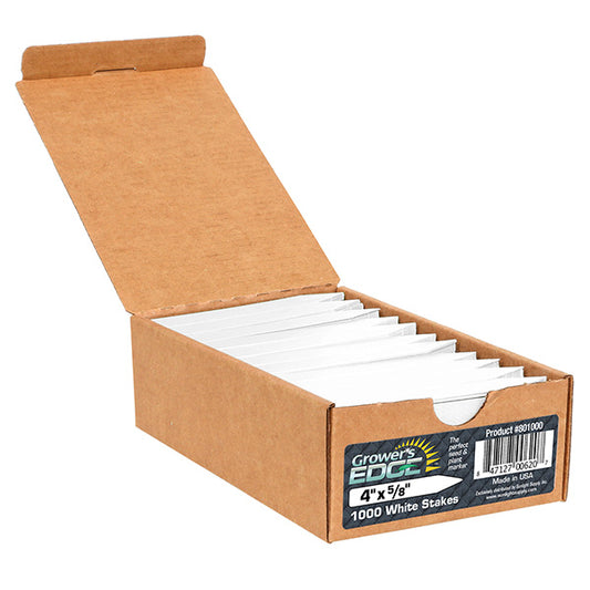 Grower's Edge® Plant Stake Labels, 1000 Labels Per Box (White)