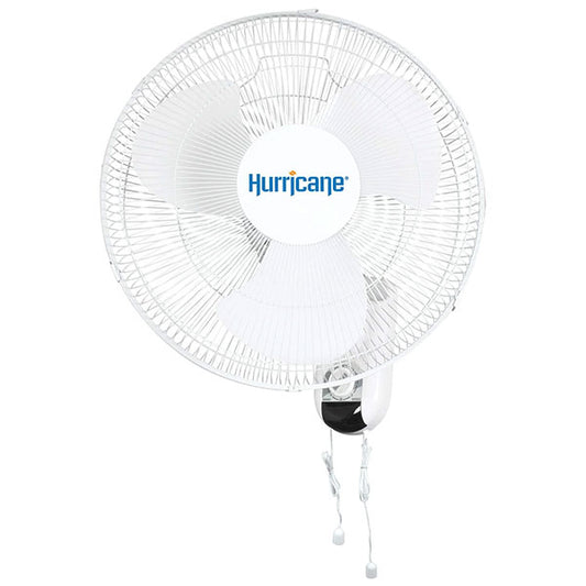 Hurricane® Classic 16"Oscillating Wall Mount Fan (White)