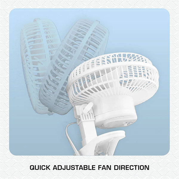 Hurricane®, Classic 6" Clip Fan, Adjustable Tilt, 2 Speeds