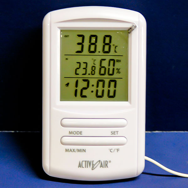 Active Air® Hygro-Thermometer with Jumbo LCD Display, Digital