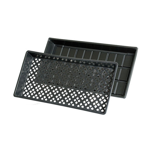 Hydrofarm®, Cut Kit Tray & Mesh Tray, Black Plastic (10"x20")