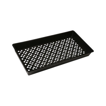 Hydrofarm® Cut Kit Tray with Matching Mesh Tray, Black, Plastic (10"x20")