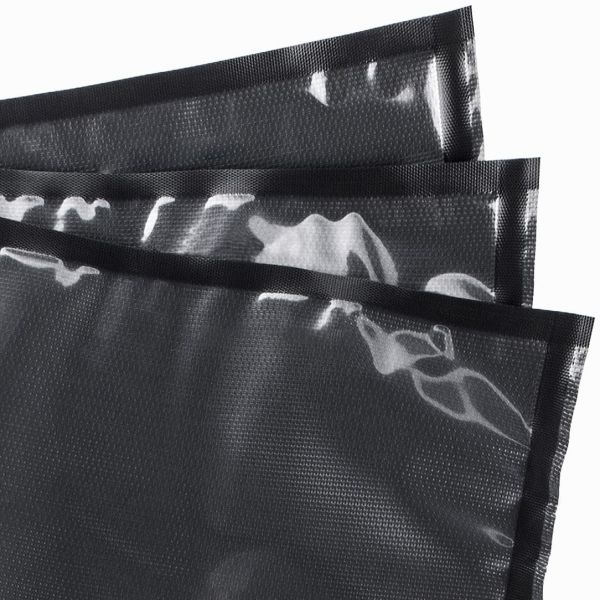 MJ 15" x 20" 5 MIL Precut Black and Clear Vacuum Sealer Bags