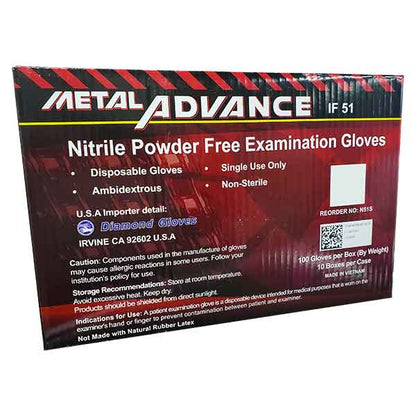 Diamond Gloves®, Metal Advance Black Nitrile Gloves, XL (Case)