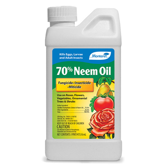 Monterey® 70% Neem Oil, Fungicide, Insecticide, Miticide (1 Pint)
