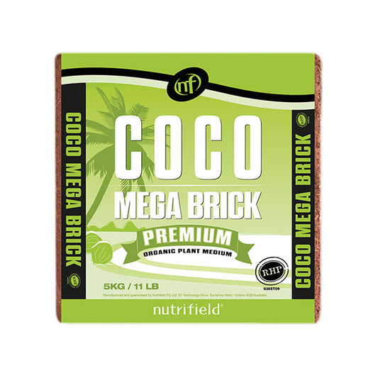 Nutrifield® Coco Coir Mega Brick, Premium Organic Plant Medium (5kg/11lbs.)
