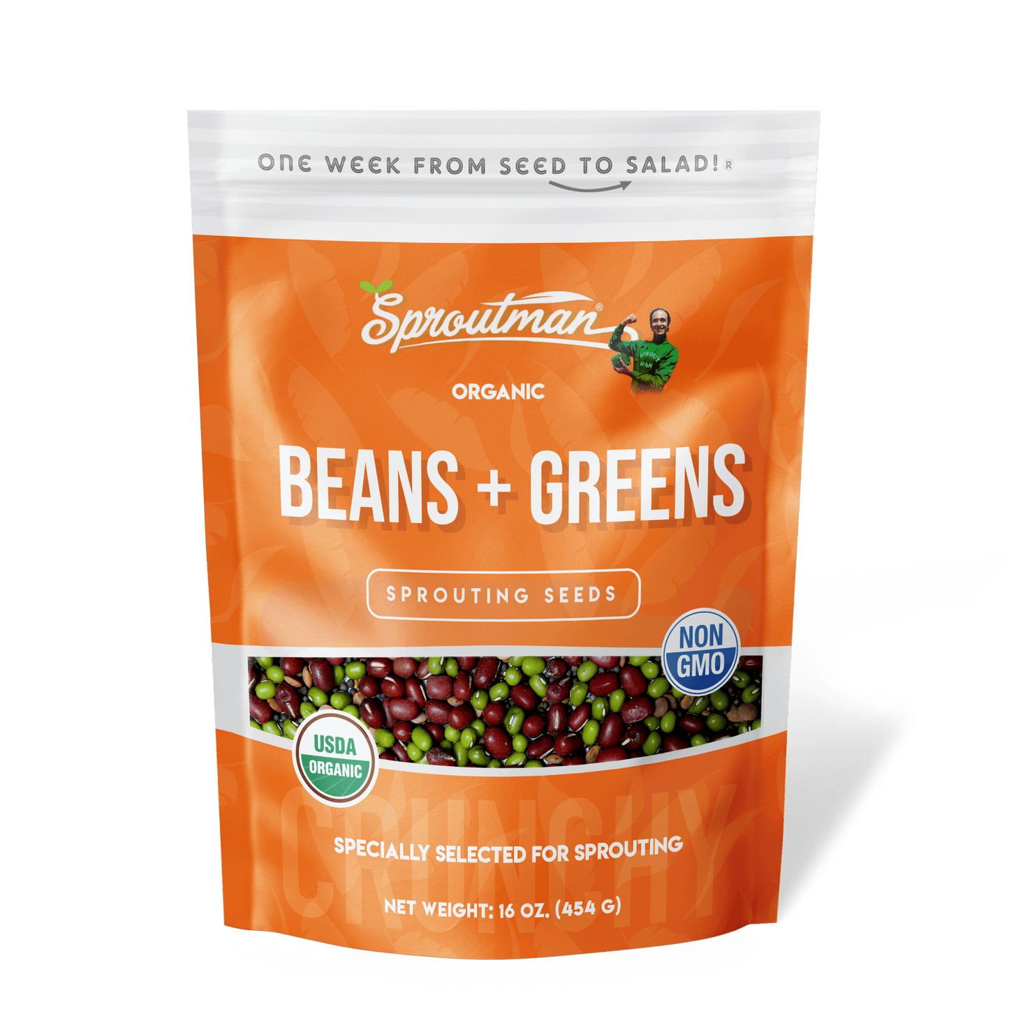 Organic Beans + Greens Sprouting Seed