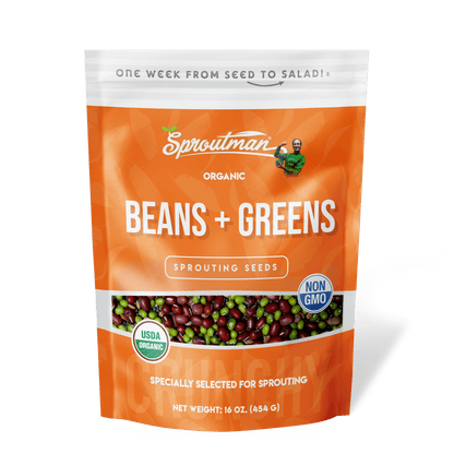 Organic Beans + Greens Sprouting Seed