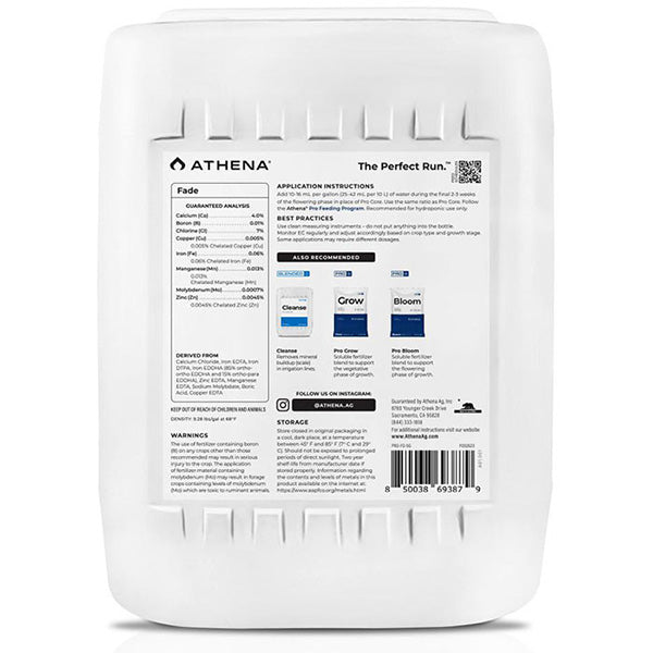 Athena® Pro Fade, Nitrogen Free Finishing Flush (5 Gallons)