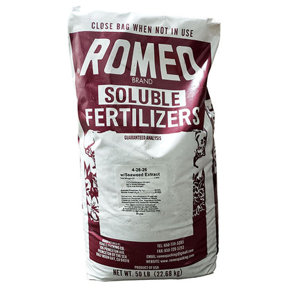 Romeo® Brand Soluble Fertilizers, 4-26-26, with Seaweed Extract (50 lbs.)