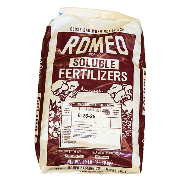 Romeo® Brand Soluble Fertilizers, Bloom 6-25-25 (50 lbs.)