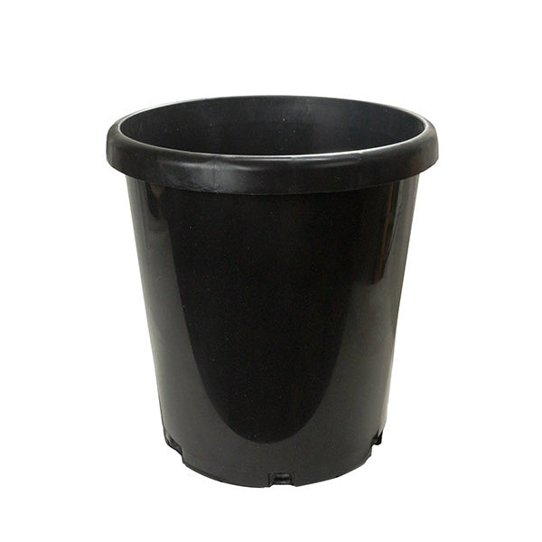 XY Inc. 12" Round Black Plastic Nursery Pot (7 Gallon)