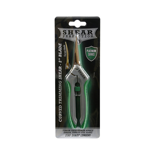 Shear Perfection®, Curved Trimming Shears, Platinum Series, 2" Gold Titanium Coated Stainless Steel Blades