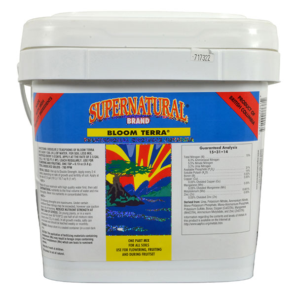 Supernatural Brand® Bloom Terra® 15-31-14 Powdered Fertilizer (10 kg)