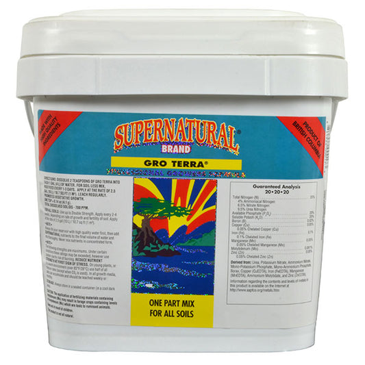 Supernatural Brand® Gro Terra® 20-20-20, All Purpose Fertilizer (10 kg)