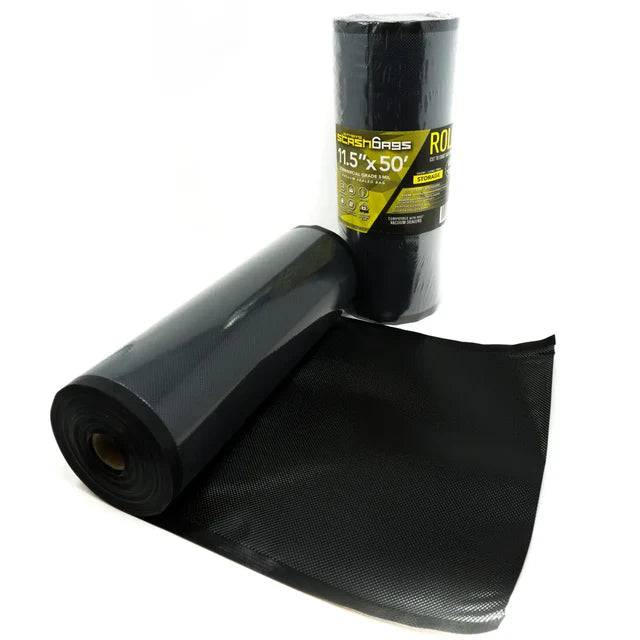 Symbys Stash Vacuum Bags 11.5 in x 50ft - Black & Clear