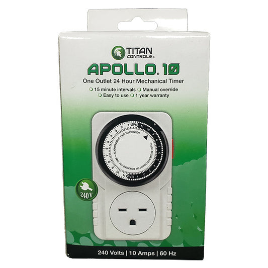 Titan Controls® Apollo® 10, Single Outlet, Mechanical Timer, 240V