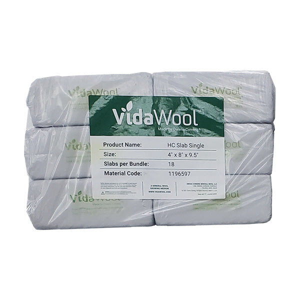 VidaWool® HC Slab Single, No Hole, 4"x8"x9.5" (18 Slabs/Bundle)