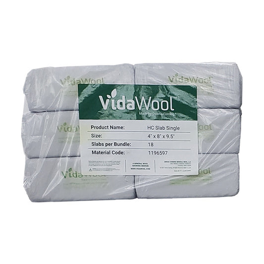 VidaWool® HC Slab Single, No Hole, 4"x8"x9.5" (18 Slabs/Bundle)
