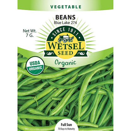 Wetsel Seed™ Organic Blue Lake 274 Beans Seed