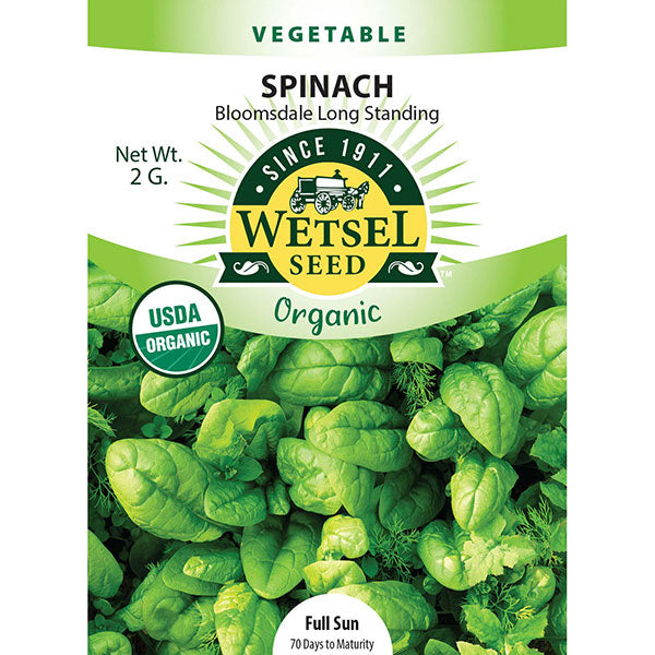 Wetsel Seed™ Organic Bloomsdale Long Standing Spinach Seed