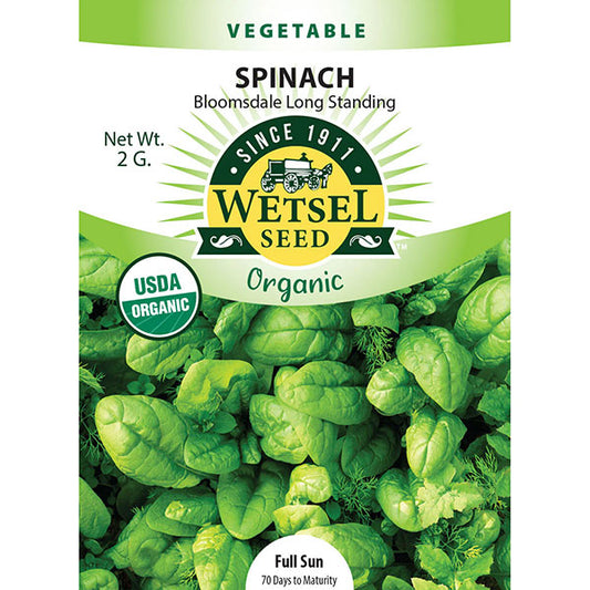 Wetsel Seed™ Organic Bloomsdale Long Standing Spinach Seed