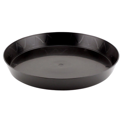 XY Inc. Heavy Duty Round Black Plastic Plant Saucer (10 in.)