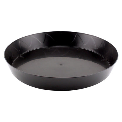 XY Inc. Heavy Duty Round Black Plastic Plant Saucer (12 in.)