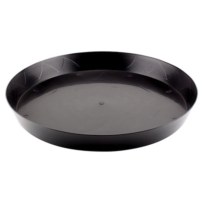 XY Inc. Heavy Duty Round Black Plastic Plant Saucer (16 in.)