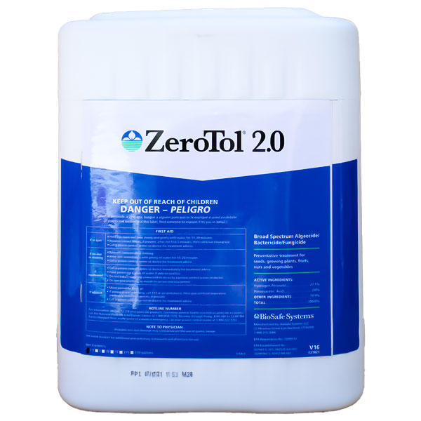 BioSafe Systems®, ZeroTol® 2.0, Broad Spectrum Algaecide (2.5 Gallon)