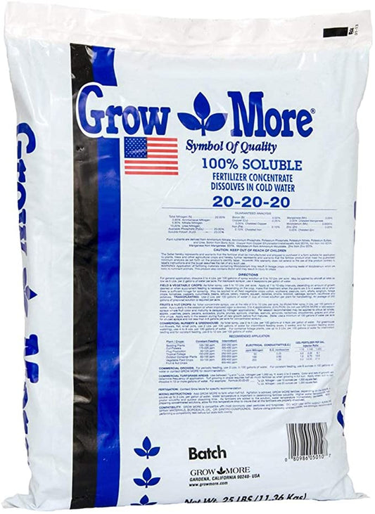 Grow More 20-20-20 25lb Bag