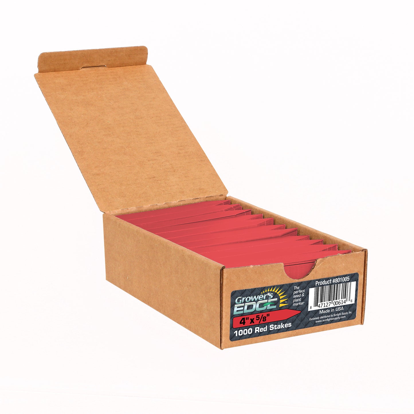 Grower's Edge® Plant Stake Labels, 1000 Labels Per Box (Red)