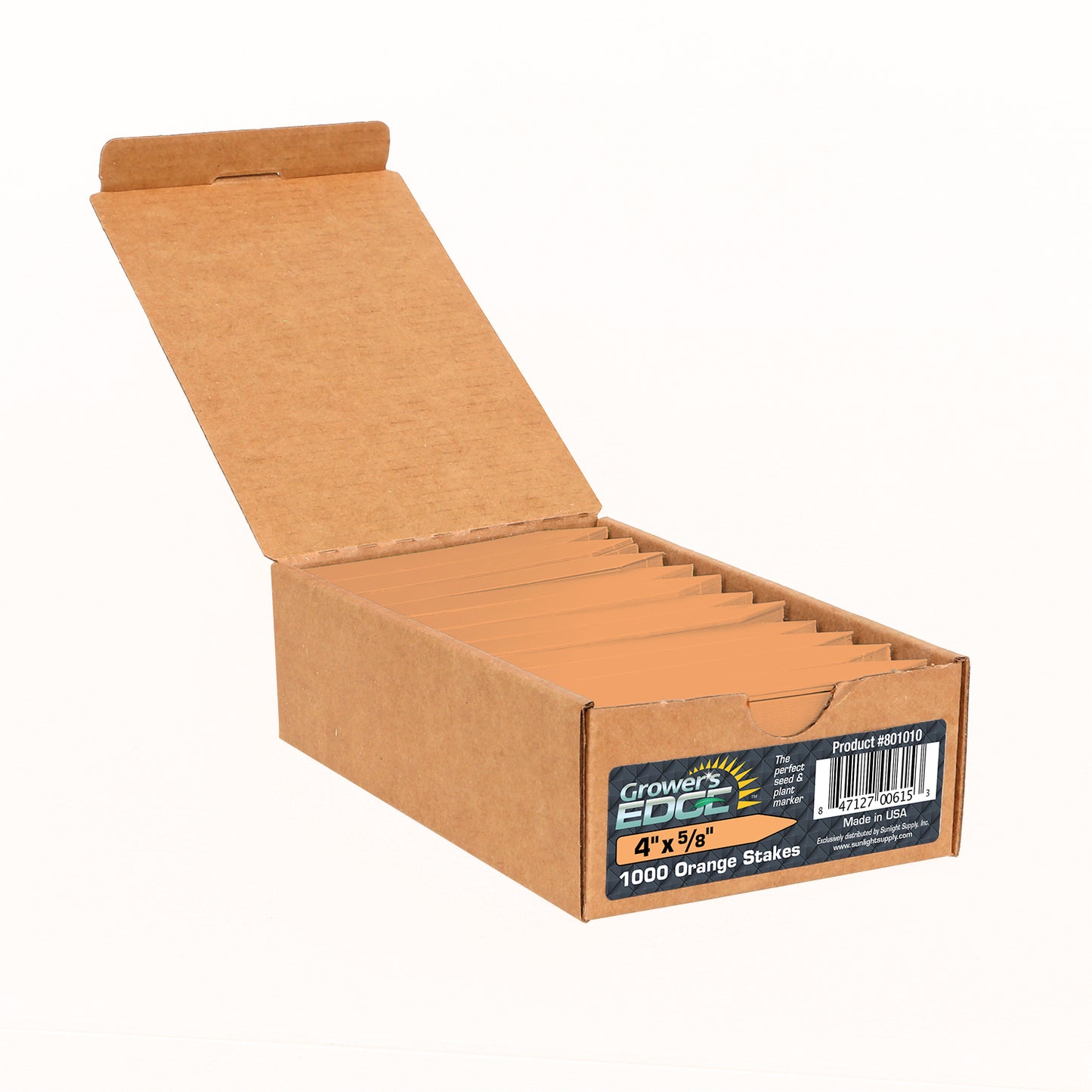 Grower's Edge® Plant Stake Labels, 1000 Labels Per Box (Orange)