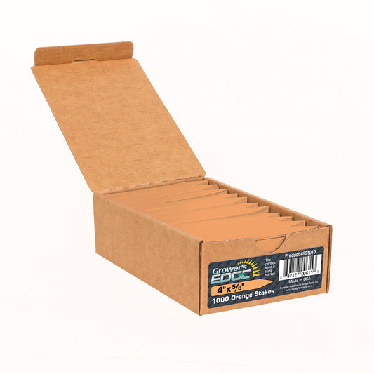 Grower's Edge® Plant Stake Labels, 1000 Labels Per Box (Orange)