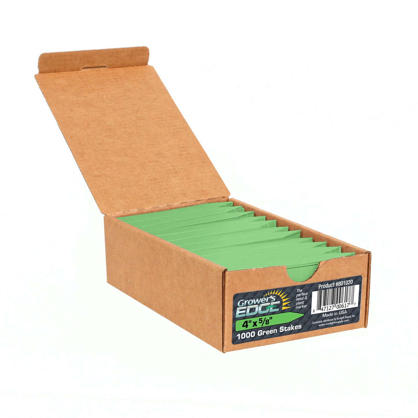 Grower's Edge® Plant Stake Labels, 1000 Labels Per Box (Green)