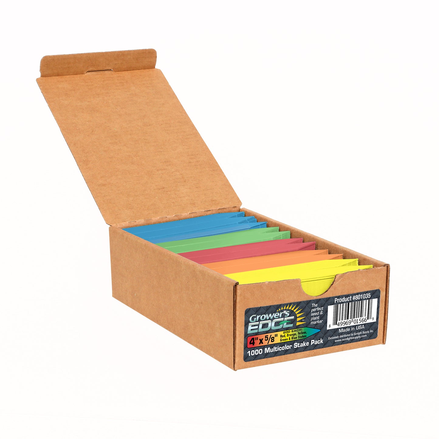 Grower's Edge® Plant Stake Labels, 1000 Labels Per Box (Multi-Color)